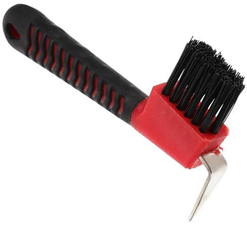 FRCOLOR 3pcs Equestrian Horse Grooming Kit Hoof Brush Hoof Pick Soft Grip Horse Brush for Equestrian Stable Accessories Random Color