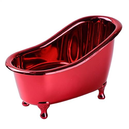 Eisbehälter Mini-Badewannenförmiger kleiner Eiskübel, kosmetische Befestigungsbox, Seifenkiste, kleine Lebensmittelkiste, Heimdekoration, 3 Farben eiskübel (Color : Red)
