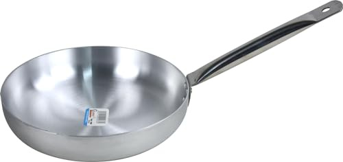 Aluminium Frying Pan with Stainless Steel Pipe Handle for Gas Hob (28cm)