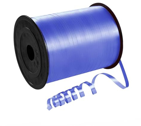 Geschenkband Blau 5mm Breit,450M Kräuselband Geschenkbänder,Ringelband, Ballonschnur für DIY-Dekoration,Dekoband für Hochzeit Weihnachten Neujahr Ballonband Dunkelblau Einfarbige Farbe