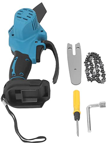 Mini Motosierra Inalámbrica, Portátil de Mano, Mini Motosierra Eléctrica con Pilas, Sierra Eléctrica para Ramas de árboles, Velocidad Rápida, Poda de Jardín, Motosierra para