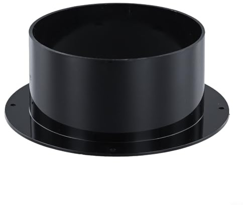 Entlüftungs-Wandflansch-Luftauslass, ABS-Kunststoff, rund, Lüftungsrohrverbinder, 75 mm/100 mm/125 mm/150 mm/200 mm, Befestigungslöcher am Flansch (125 mm)