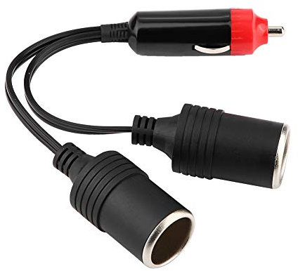 Acouto Splitter Accendisigari per Auto, Caricatore per Auto Ad Alta a 2 Porte, Distributore di Prese, Accendisigari, Ricarica Rapida, Compatibile con Veicoli 12V/24V,