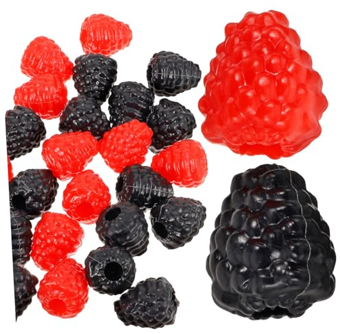 Cabilock 40piezas Frambuesa Artificial Decoración Realista para Accesorio De Fruta Decorativa