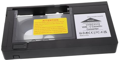MERRYHAPY VHS-c Kassettenadapter für Camcorder und Videoplayer Kompakt Robuster Kunststoff Vielseitig Einsetzbar zur Digitalen Videokonvertierung
