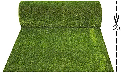 OLIVO.Shop - Erba Sintetica per Esterno, Erba finta, Rotolo, Effetto Vero Prato Sintetico 30 mm LUXURY GRASS GREEN (2x3 mt)