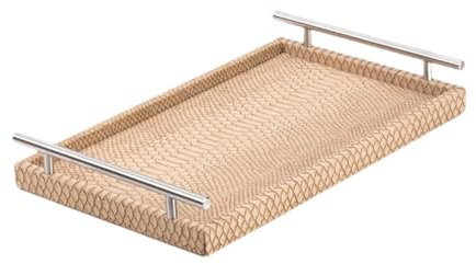 Baoblaze Ottoman Servierschale Aufbewahrungsschale Multifunktionaler Desktop -Organisator Rechteck mit Griffen 15,8x9.8x2,3 Zoll für Wohnzimmer