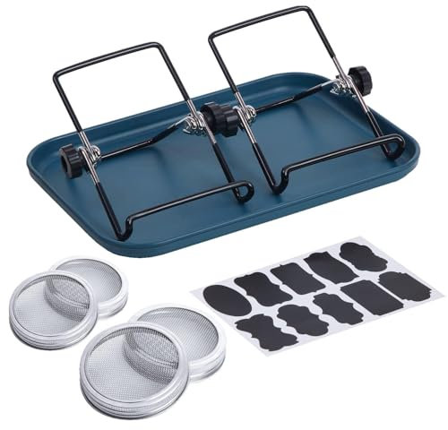 Generico Barattolo Germogliatore Set - set di vasi per germogli | Kit di Barattoli per Germogliamento di Semi | Kit per la coltivazione dei germogli per Salute Quotidiana o Cucina Naturale