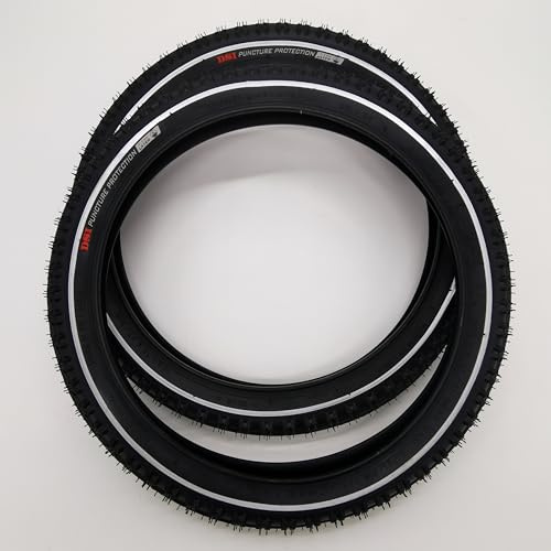 2X SRI-35 Reifen DSI 16 Zoll 16x1.75 | ETRTO 47-305 | 1mm Pannenschutz & Reflexstreifen Decke Mantel MTB Kinder Fahrrad Anhänger Fahrradreifen