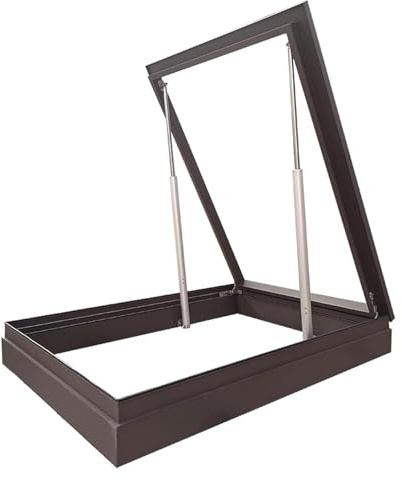 ZCXMNL Lucarne Fenêtre De Toit for Maison avec Puits De Lumière, Double Vitrage, Toit Ouvrant À 80°, Toit Plat Incliné for Abri De Jardin, Garage, Véranda, sous-Sol, 63 Tailles(60x120cm)