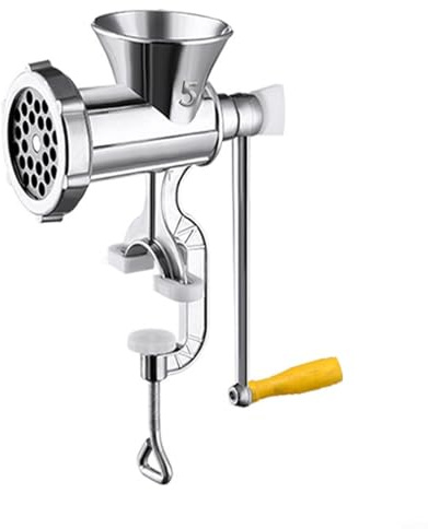 RichVibe Tritacarne a manovella in metallo, strumento da cucina manuale per aglio, carne macinata e peperoncino, robot da cucina manuale (S)