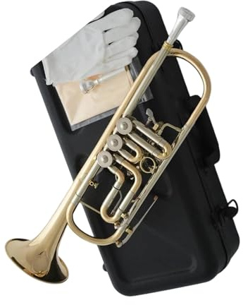 Standard Trompete Goldenes Messing Drehventil Trompeten Kupfernickel Stimmrohr