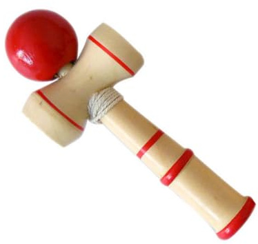 Whyzsjnclg Kendama, Kendama de Madera, Juguete de Copa de Bola Azul, Juego de Habilidad de Equilibrio japonés clásico, Juguete de Habilidad de Madera, Juguetes japoneses