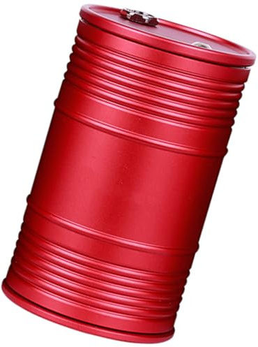 ADOCARN Auto Aschenbecher mit Deckel, Dekorativer und Geruchsdichter Aschenbehälter aus Aluminiumlegierung, Universell für Auto und Kantinen, Tragbar und Einfach zu Reinigen Rot