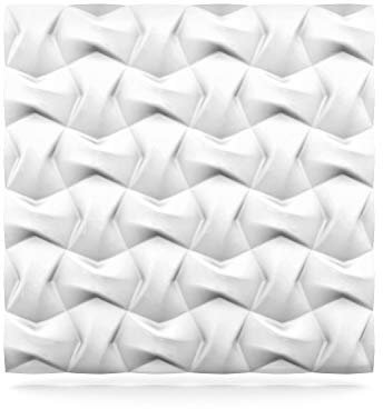 Deccart - 3D Wandpaneele Wandverkleidung Decke Deckenverkleidung Paneele Deckenplatten Wall Deko Panel Wand Styropor Panels Polystyrol BOW, 60x60cm, 1,98 m²/6 Stück,