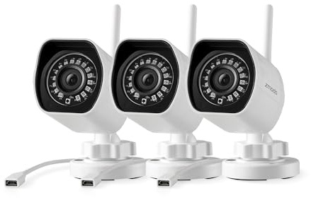 Zmodo1080p Indoor/Outdoor Camera ,Wireless ,WiFi, Night Vision, Motion Detection, Cameras for Home Security, Human/Pets/Vehicles Detection, Weatherproof, Remote View