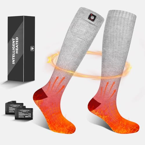 Calcetines Térmicos para Hombre Mujer Batería Recargable Calcetines Eléctricos en Invierno Frío Calcetines Térmicos para Caza Camping Esquí Senderismo Pesca Montar Motociclismo