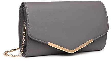 Miss Lulu Clutch Damen Abendtasche Elegante Kettentasche Damen Tasche Clutch Bag Handtasche Hochzeit Umhängetasche Mädchen klein Umhängetasche