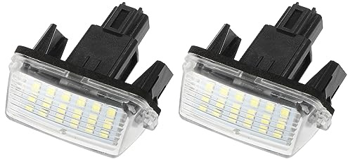 X AUTOHAUX 1 Pair LED License Plate Light White Light Fit for Toyota Camry 2012-2017 for Toyota Avalon 2013-2018 for Toyota Yaris 2012-2021