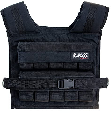 RAMASS Fitness Gewichtsweste, Weight Vest 20 kg, herausnehmbare Metall-Gewichte, perfekt für Calisthenics, Krafttraining, Ausrüstung für Männer und Frauen