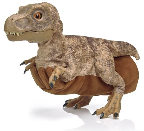 Wow! Stuff Jurassic World Baby T-Rex Dinosaurier Handpuppe, mit verstecktem Steuergriff & Handschuh, über 20 Sounds & Bewegungen, Größe ca. 58 cm, batteriebetrieben