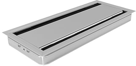 TecLines TKD009E Tisch Kabeldurchführung 135x320mm, Kabeldose, Bürstendichtung, für mehrere Kabel
