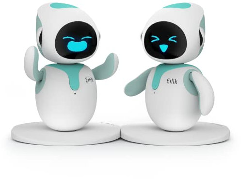 ENERGIZE LAB Eilik intelligenter Schreibtisch Roboter | für Kinder & Erwachsene, mit Emotionen Interaktionen und Animationen, Spielzeug Unterhaltung Begleiter Haustier Robot Persönlicher Assistent