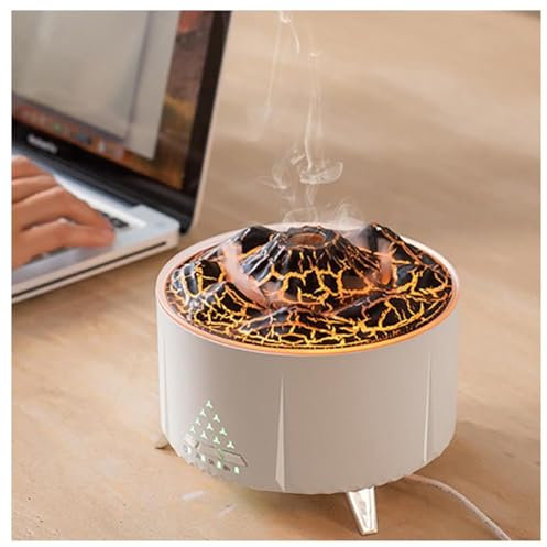 Difusores De Aceites Esenciales Humidificador y purificador de Aire en uno, Humidifier Bocina Bluetooth, Humidificador Bebes Humidificador Plantas Interior,White