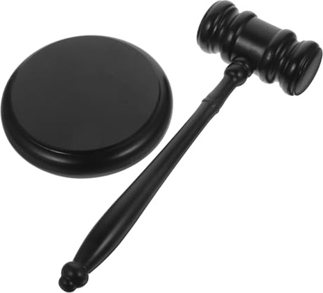 STOBOK Solid Beech Wood Judge Gavel Base 42mm x 90mm Wooden Auction Sale Hammer Court Hammer for Legal Trials and Auction Settings