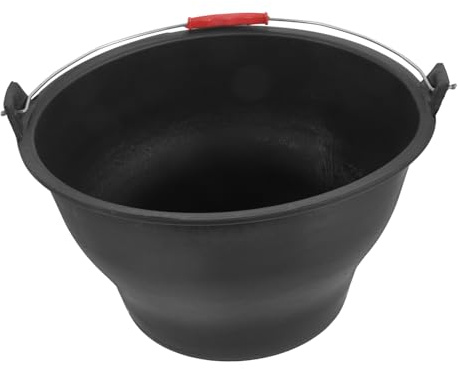 Amosfun Heavy Duty Construction Bucket Multi-Functional Rubber Bucket for Gardening Cleaning and Cement Mixing Lightweight Design for Versatile Use