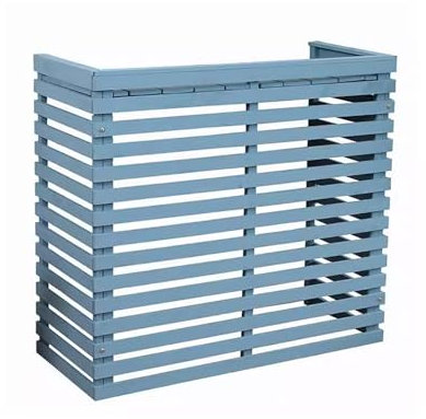Copri Condizionatore da Esterno Legno Copri Motore Condizionatore Esterno Legno Copricondizionatore per Esterno, Adatto per Climatizzazione Esterna, Decorare (Color : Blue, Size : 105 * 35 * 80cm)