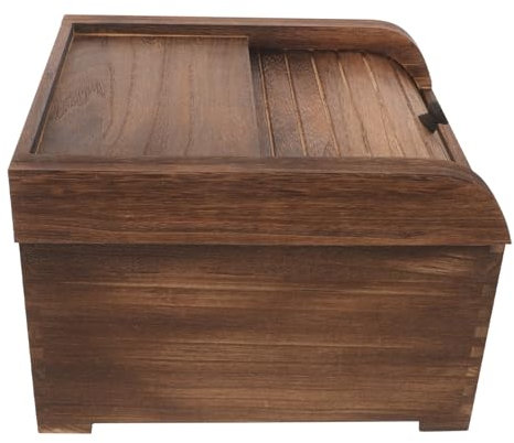 TOPBATHY Wooden Rice Storage Box Large Storage Container for Kitchen Organization