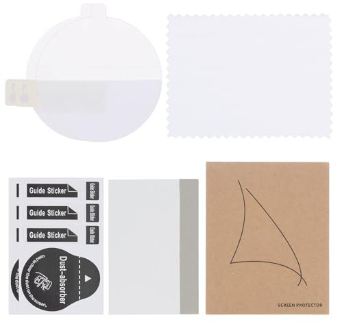 sourcing map 2pcs Watch Glass Screen Protectors 46mm HD High Definition Anti-Scratch Waterproof Ultra-Thin TPU Universal Smartwatch Screen Protective Film with Cloth Sticker Scraping Card