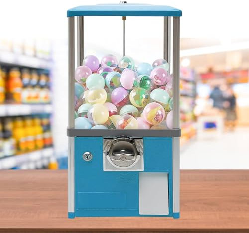 pealiritansemen Vending Machine, Candy Capsule Dispenser For Retail Stores, Commercial Candy Gumball Machine, Capsule Toy Vending Machine For Bookstore, Arcade,Blue