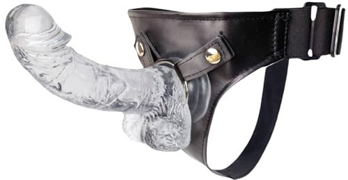 Strap-On Pegging Imbracatura, 18 cm Pene Finto per Dildo, Realistici Sex Toys Anali Sesso Accessori, Donne Masturbazione, per Donne Cintura per Gay Stimolatori del Punto G Indossabile, M