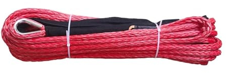 1pc 12mm X 25m Offroad 4X4 Auto Zubehör Synthetische Winde Seil UHMWPE Fibre(Red)
