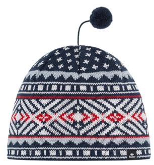Eisbär Mütze Herren Hanz - Merino Bommelmütze für Männer - Pommelmütze mit Fleece schützt vor Kälte und Wind - Norwegermütze atmungsaktive Beanie mit Bommel Haube aus Österreich
