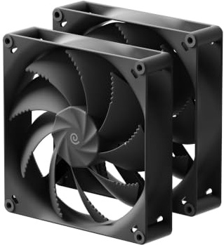 HAVN H18 180 mm Lüfter Schwarz – 2-Pack | Zwei leise & leistungsstarke PC Fans für Gehäuse & Radiator mit Triple-Groove-FDB-Lagern, Loopin-Cable-System & Vibrationsdämpfern