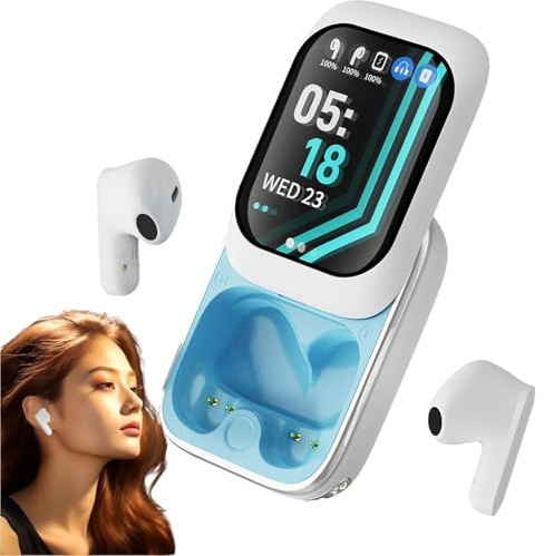 Smart Earbuds Wireless - Qualità del suono HD, funzione di riduzione del rumore, controllo touchscreen, design compatto in-ear, lunga durata della batteria, compatibilità, auricolari per dispositivi