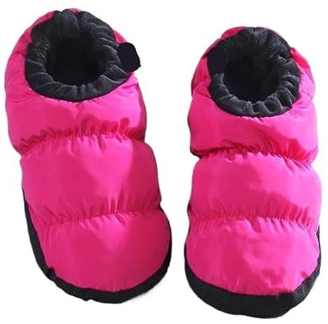 Vinter pälstofflor dam dunbomull inomhusskor män kvinnor vardag hem sneakers varm toffel stor storlek sko för camping, skidåkning, cykling (rosenröd 02, CN38-39 innersula 250 mm)