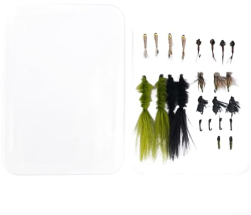 Set di esche da pesca a mosca, 24 pezzi, legate a mano, per trote con varietà secche bagnate per piccole specie acquatiche