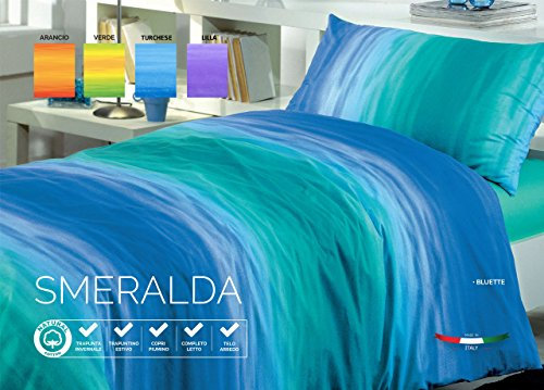 Colcha verano Dibujo Smeralda, cama individual, color lila.