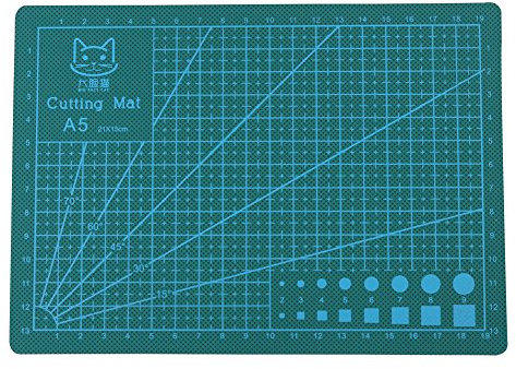 A5 PVC Schneidematte, 210 × 150 mm Bunte Selbstheilende Schneidauflage, Rutschfeste Schneidebrett für DIY Handmade, Quilten, Nähen und Kunsthandwerk Projects Tool(Grün)