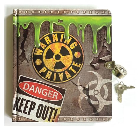 Playhouse Radioactive Glow in the Dark Lock & Key Lined Page Diary for Kids