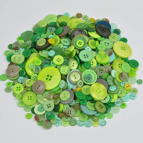 Egurs 600 Stück Bunte Knöpfe Runde Craft Harz Kunststoff Knöpfe zum Nähen basteln Kinder DIY, Verschiedene Größen, 2 Löcher und 4 Löcher