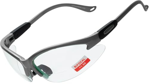 Spits Eyewear Cougar Bifocal Safety Glasses (Magnifier: 1.75, Frame Color: Gray)