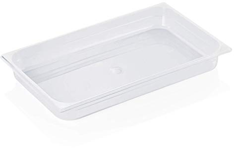 GN Behälter mit SKALIERUNG -GN1/1- aus Polpropylen, Gastronormbehälter Container Gastronorm Pans - ideal für den Transport oder Lagern von Lebensmitteln (Höhe: 65mm, Inhalt: 9 Liter)