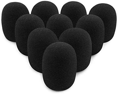 BEIJITA 10 Pack Microphone Foam Covers - Colorful Windscreen, Washable Pop Filter for KTV Stage & Indoor/Outdoor Use