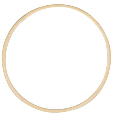 B Baosity Holz Bambus Hoop Kranz Makramee Craft Hoop Ringe für Traumfänger basteln, Holzring Holzreifen für DIY Hochzeitskranz Makramee-Wandaufhängung - 40cm