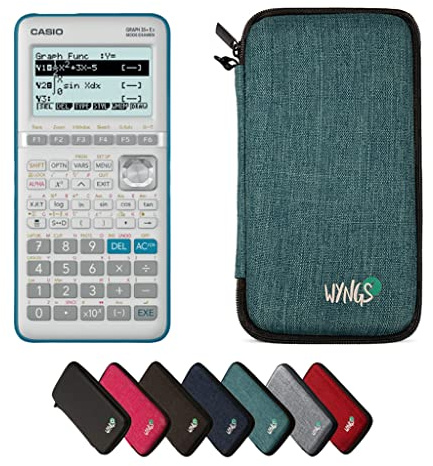 Casio Graph 35+E II inkl. WYNGS Schutztasche Türkis - Grafikrechner - Basic Set